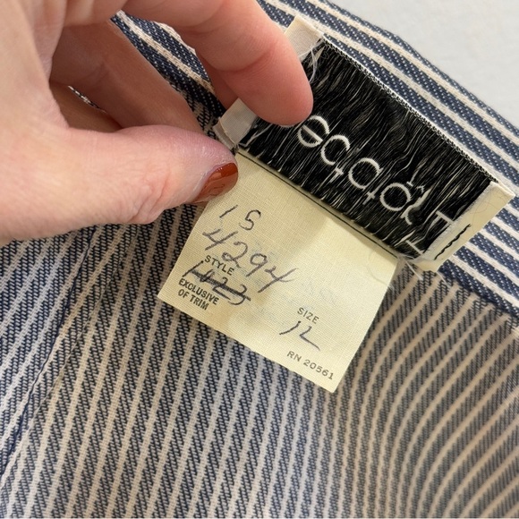 Spectator II 1970s Striped Denim Wrap Maxi Skirt with Floral Appliqués - Picture 12 of 13